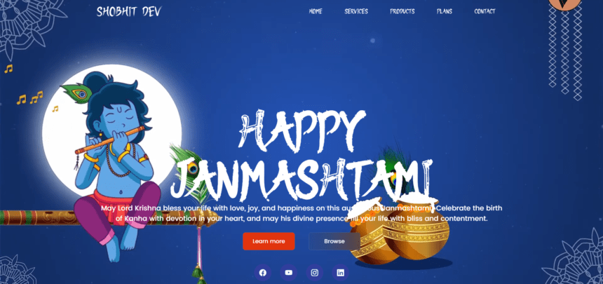 Create Janmashtami Animation Using HTML and CSS