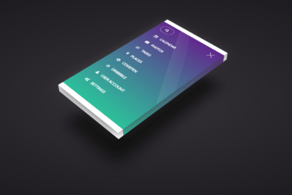 3D mobile menu