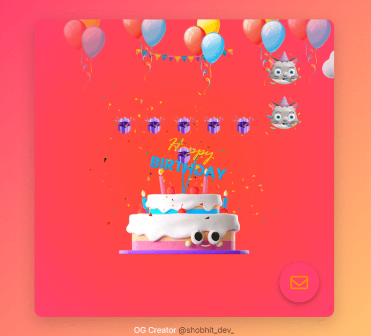 Happy Birthday Website Using HTML, CSS & JavaScript